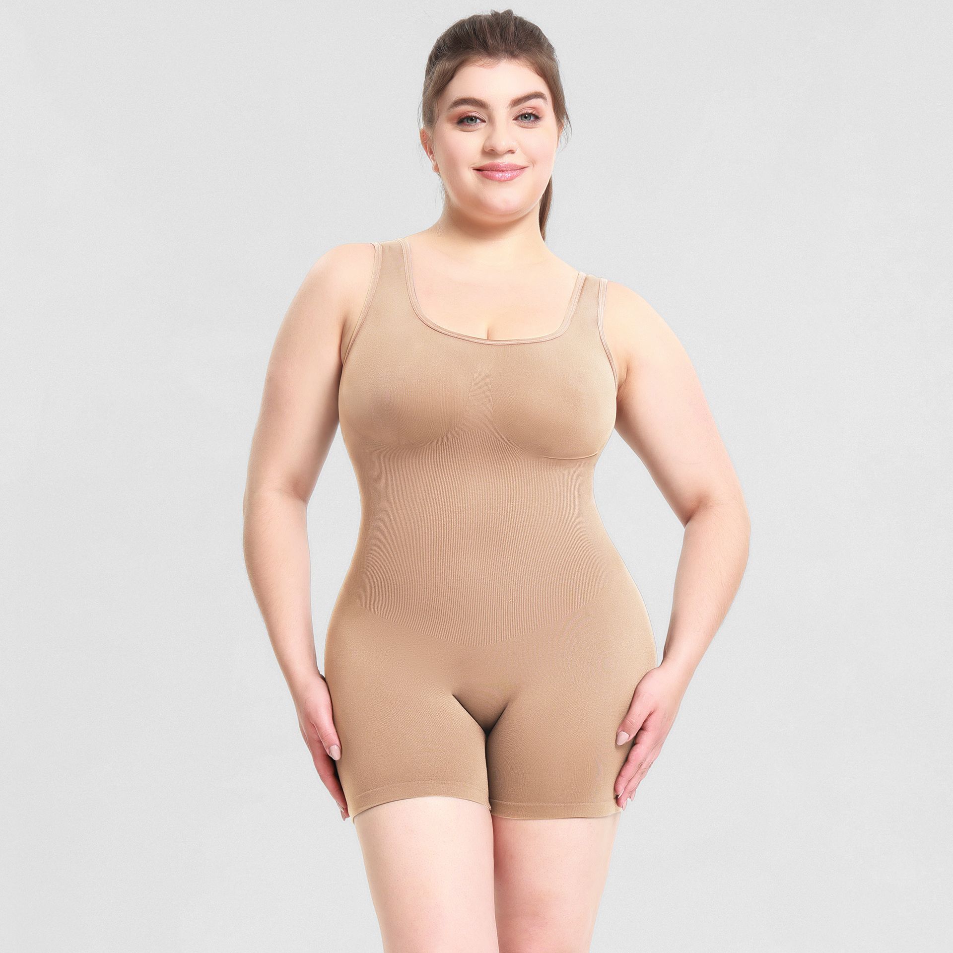 Womens Seamless Bodysuit - Sleeveless Body Shaper Romper Slimming Underwear